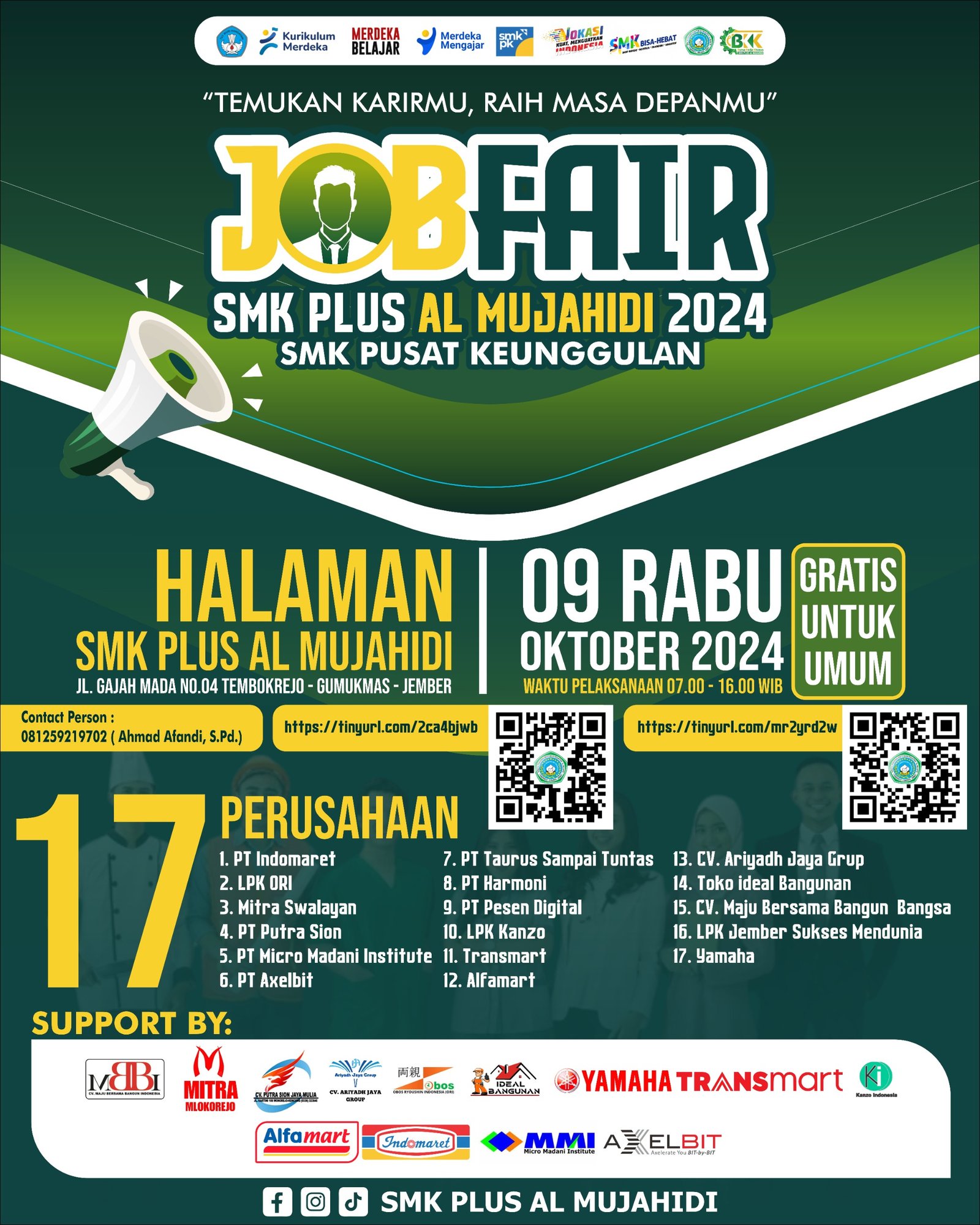 job fair 2024 smks plus al mujahidi temvokrejo