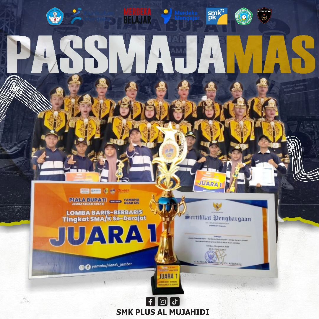 Siswa-Siswi SMKS Plus Al Mujahidi Raih Juara 1 Lomba Baris-Berbaris Piala Bupati Bersama Yamaha Gear 125